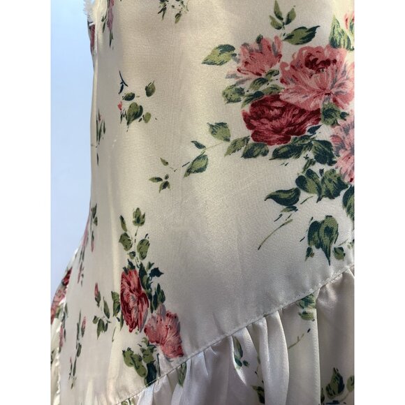 VTG Victorias Secret Gold Label Sz M Ivory Gown Floral Romantic Coquette READ - Picture 7 of 10